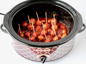 Crockpot Cranberry Meatballs